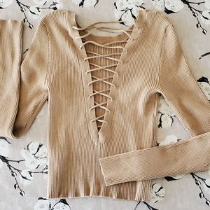 Forever 21 Ribbed Cropped Shirt